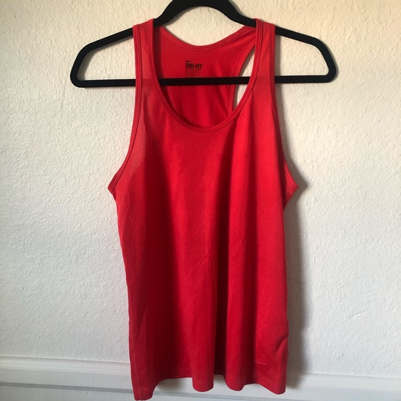 Nike | Red Dri Fit Racerback Tank Top, Size Medium - Picture 2 of 4